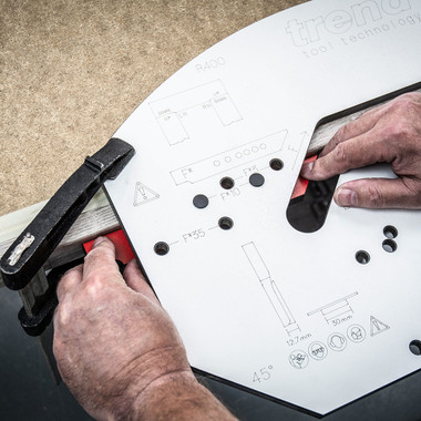 Trend Professional 27-1/2 Inch Multi-Material Worktop Jig, Mason Mitre Joints, Front Edge Alignment, KWJ700/PRO
