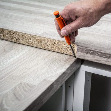 Trend Professional 27-1/2 Inch Multi-Material Worktop Jig, Mason Mitre Joints, Front Edge Alignment, KWJ700/PRO