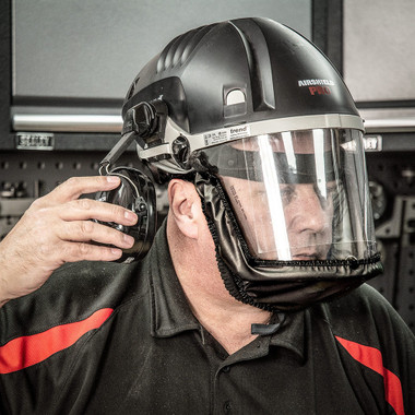 Trend Airshield Pro Full Faceshield, Dust Protector, Battery Powered Air Circulating Mask for Woodworking, AIR/PRO
