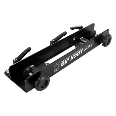 Trend Professional Lock Jig, Adjustable Fence for 1-5/16 to 2-1/4 Inch Doors, Quick-Release Clamps, 20 Interchangeable Templates, LOCK/JIG/C