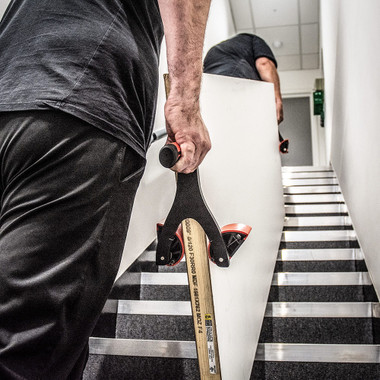 Trend Panel Carrier Set for Doors, Worktops & Sheet Goods, Pair of Self-Adjusting Lifters for Materials up to 2-9/16 Inch Thick, 165 lb Capacity Each, Non-Slip Rubber Jaws, P/CARRIER/2