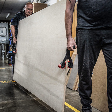 Trend Panel Carrier Set for Doors, Worktops & Sheet Goods, Pair of Self-Adjusting Lifters for Materials up to 2-9/16 Inch Thick, 165 lb Capacity Each, Non-Slip Rubber Jaws, P/CARRIER/2