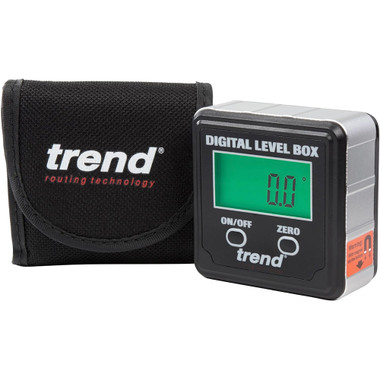Trend Digital Level Box and Angle Finder (Magnetic Base & LCD Display) for Woodworking and Accurate Table/Miter Saw Angle Setting, Black, DLB