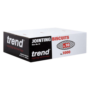 Trend 1000pcs Beechwood Joining Biscuits (No. 10) for Woodworking and Furniture Framing, BSC/10/1000