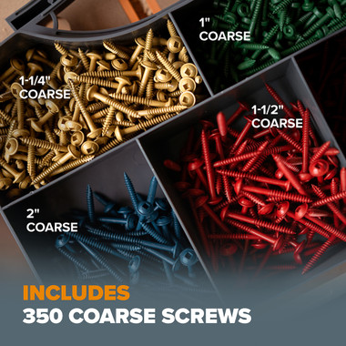 Bora BR-A180101 350-Piece Screw Pack Coarse