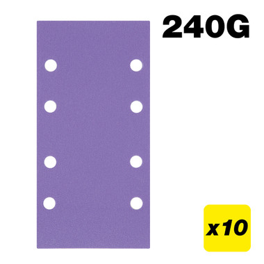 Trend Aluminum Oxide 1/3 Sheet 4x7 Inch 240 Grit Sanding Sheets, AB/THD/240A, Pack of 10