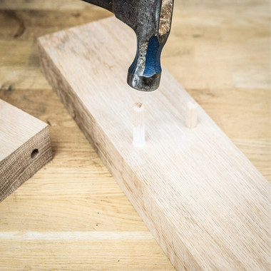 Trend Wooden Dowels, 5/16 x 1-9/16 Inch, 50 Pack, Beechwood with Full-Length Glue Grooves, FSC Certified, DWL/8X40/50