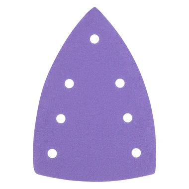 Trend 4 x 6 Inch Detail Sanding Pads, 7-Hole, 60/120/240 Grit, 6 Pack, Film Abrasive with Hook and Loop Backing for Wood, Paint, Metal, Filler, AB/DET1/M6