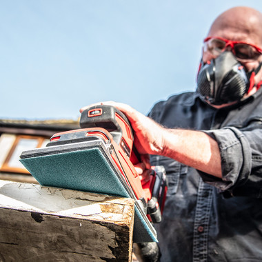 Trend 3-2/3 x 7-1/4 Inch Mesh Sanding Pads with Pad Saver, 80/120/180 Grit, 7 Pack, Third Sheet Abrasive for Dust-Free Surface Prep, AB/THD/M7/P