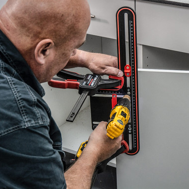 Trend Cabinet Hardware Drilling Jig, Assists in The Fast & Accurate Installation of Cabinetry Handles and Knobs, CAB/JIG/A