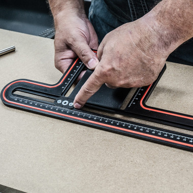 Trend Cabinet Hardware Drilling Jig, Assists in The Fast & Accurate Installation of Cabinetry Handles and Knobs, CAB/JIG/A