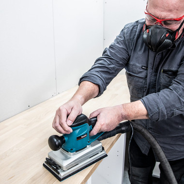 Trend 4-1/2 x 9 Inch Mesh Sanding Sheets with Pad Saver, 80/120/180 Grit, 7 Pack, Half Sheet Abrasive for Wood, Paint, Filler, AB/HLF/M7/P