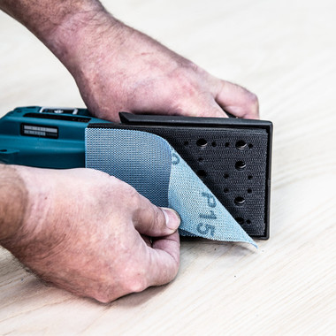 Trend Detail Mesh Sanding Pads with Pad Saver, 80/120/180 Grit, 7 Pack, 3-1/8 x 5-1/4 Inch Abrasive for Multi-Material Finishing and Smoothing, AB/133/M7/P