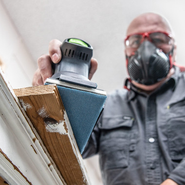 Trend Detail Mesh Sanding Pads with Pad Saver, 80/120/180 Grit, 7 Pack, 3-1/8 x 5-1/4 Inch Abrasive for Multi-Material Finishing and Smoothing, AB/133/M7/P