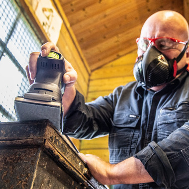 Trend Detail Mesh Sanding Pads with Pad Saver, 80/120/180 Grit, 7 Pack, 3-1/8 x 5-1/4 Inch Abrasive for Multi-Material Finishing and Smoothing, AB/133/M7/P