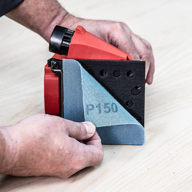 Trend 4 1/2 x 4 1/4 Inch Quarter Sheet Pad Saver, 2 Pack, Hook and Loop Barrier for Dust-Free Sanding and Pad Protection, AB/PAD/QTR