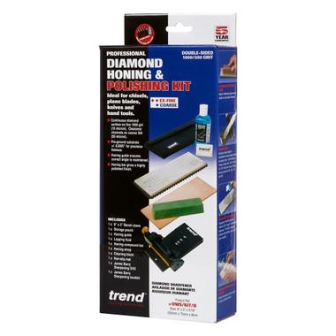 Trend Professional Diamond Whetstone Honing and Polishing Kit for Sharpening Router Bits, Chisels, Knives and Planer Blades, DWS/KIT/B