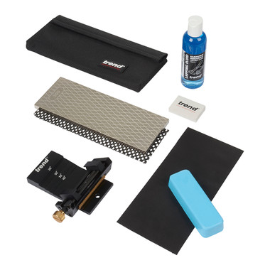 Trend Professional Diamond Whetstone Honing and Polishing Kit for Sharpening Router Bits, Chisels, Knives and Planer Blades, DWS/KIT/B