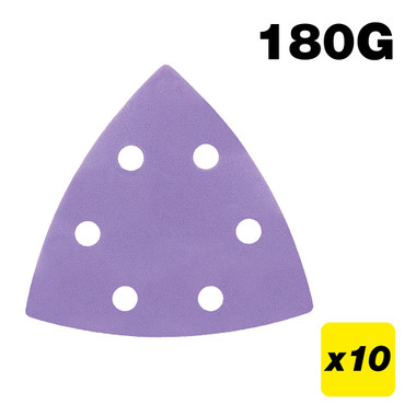 Trend Aluminum Oxide 4 Inch Delta 180 Grit Abrasive Sanding Sheets, AB/OSC/180A, Pack of 10