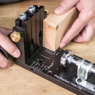 Trend Pocket Hole Jig Pro Kit with Pocket Hole Jig, Support Rods & End Stops, Face Clamp, HSS Drill Bit & Depth Collar, Square Drive Bits, 100 Screws & Storage Case, PH/JIG/AK