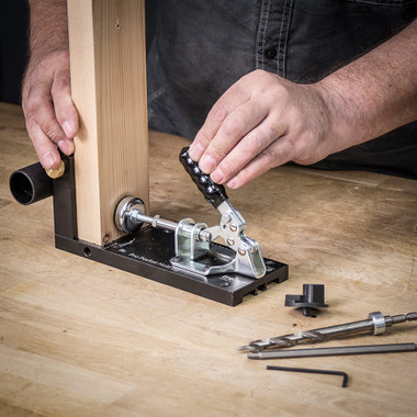 Trend Pocket Hole Jig Pro Kit with Pocket Hole Jig, Support Rods & End Stops, Face Clamp, HSS Drill Bit & Depth Collar, Square Drive Bits, 100 Screws & Storage Case, PH/JIG/AK