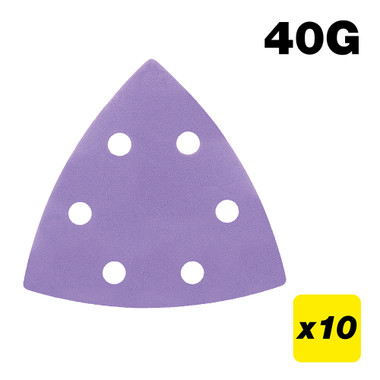 Trend Zirconium 4 Inch Delta 40 Grit Abrasive Sanding Sheets, AB/OSC/40Z, Pack of 10