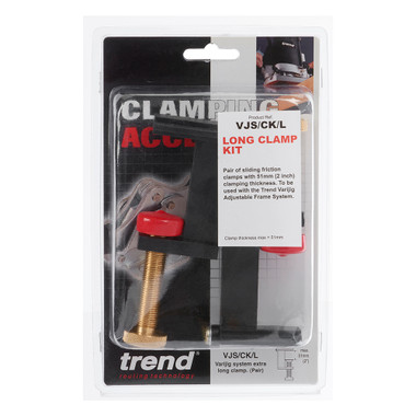 Trend Varijig System Extra Long Clamps, 2-Inch Clamping Thickness, Pack of 2, VJS/CK/L