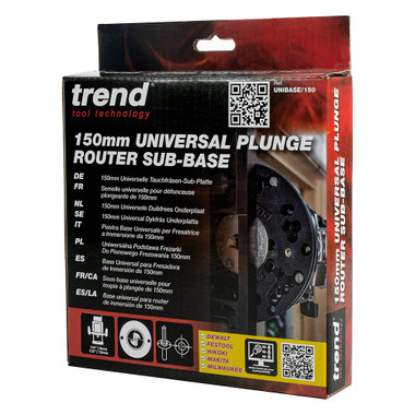 Trend Universal Plunge Router Sub-Base, 6 Inch (150mm) Diameter, UNIBASE/150