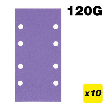 Trend Aluminum Oxide 1/3 Sheet 4x7 Inch 120 Grit Sanding Sheets, AB/THD/120A, Pack of 10