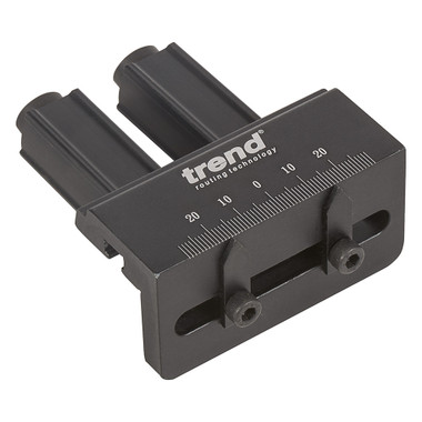Trend Mini Twin Pocket Hole Jig with HSS Drill Bit & Depth Setting Collar, Square Drive Bit & Pocket Hole Screws Selection, PH/JIG/M