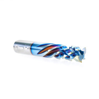 Amana Tool 59176-PLX CNC Solid Carbide Platinum PLX Coated Compression Spiral 1/2 D x 1-1/4 CH x 1/2 SHK x 3 Inch Long 2+6 Flute Router Bit