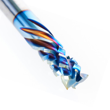Amana Tool 59176-PLX CNC Solid Carbide Platinum PLX Coated Compression Spiral 1/2 D x 1-1/4 CH x 1/2 SHK x 3 Inch Long 2+6 Flute Router Bit