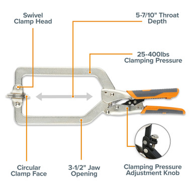 BORA BR-G060401 Auto Adjust Face Clamp, 6-Inch