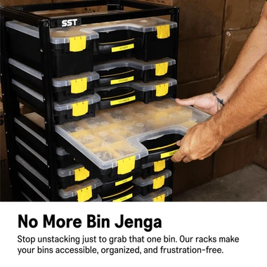 SST Parts Bin Organizer Rack