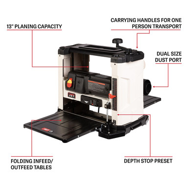 Jet 2988 JWP-13BTK 13" Benchtop Straight Knife Planer