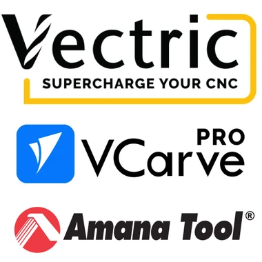 ToolsToday TT-405 CNC Woodworker's Vectric V-Carve Pro and 3 Pc. Amana Tool Spiral Router Bit Bundle