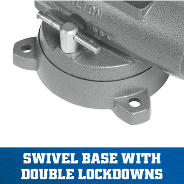 Wilton WL9-28827 Combination Pipe And Bench 5” Jaw Round Channel Vise with Swivel Base
