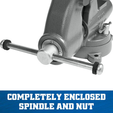 Wilton WL9-28827 Combination Pipe And Bench 5” Jaw Round Channel Vise with Swivel Base