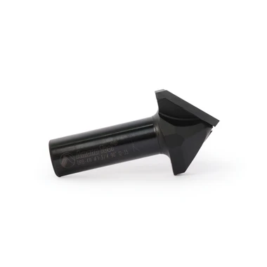 Amana Tool DRB-411 Polycrystalline Diamond (PCD) Tipped 90 Deg V Engraving/Chamfering 1-3/4 Dia x 22mm Cut Height x 3/4 Inch Shank Router Bit