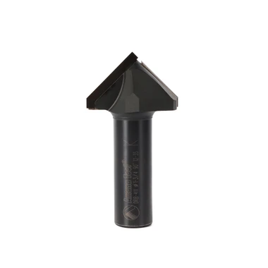 Amana Tool DRB-411 Polycrystalline Diamond (PCD) Tipped 90 Deg V Engraving/Chamfering 1-3/4 Dia x 22mm Cut Height x 3/4 Inch Shank Router Bit