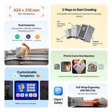 xTool M2 20W Color Craft Laser Cutter & Engraver