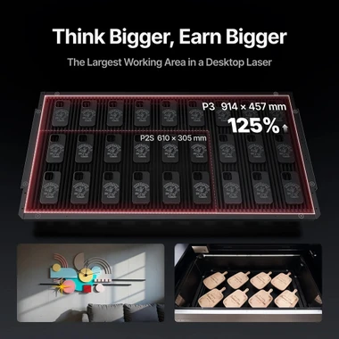 xTool P3 80W Flagship CO2 Laser Cutter with Intelligent Automation - All-in-one Bundle