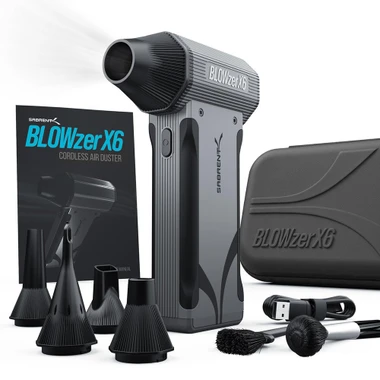 BLOWZER X6 by Sabrent – High-Power Handheld Air Duster for Quick Shop Cleanup | Powerful Airflow, Endless Possibilities