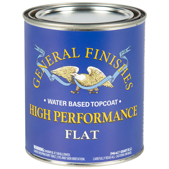 General Finishes High Performance Water Based Topcoat, Flat, 1 Quart
