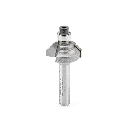 Amana Tool MRS0304 Carbide Tipped Miniature Classical Ogee 1/8 R x 25/32 D x 3/8 CH x 1/4 Inch SHK Router Bit