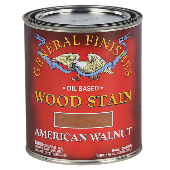 General Finishes Oil Based Wood Stain, American Walnut, 1 Quart