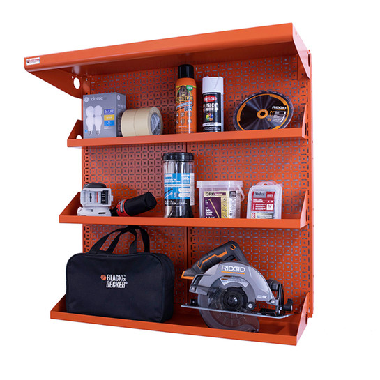 OmniWall Shelving Kit- Panel Color: Orange Accessory Color: Orange
