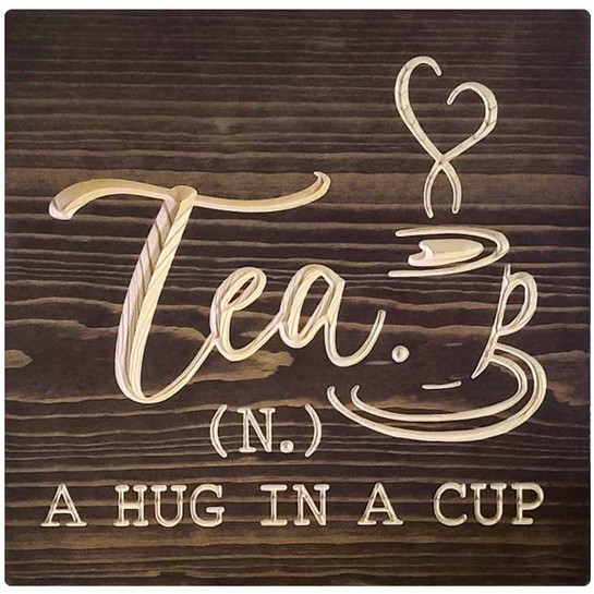 Tea Sign CNC Plans, Downloadable and Customizable