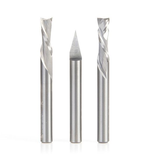 Amana Tool AMS-292 3-Pc CNC General Purpose Set, 1/4 Inch Shank