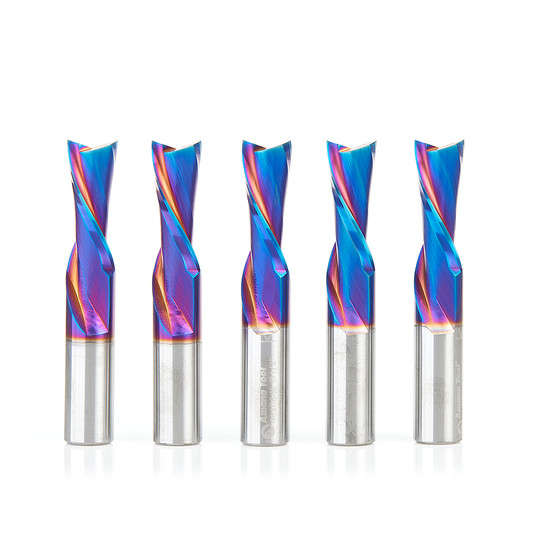 Amana Tool 46206-K-5, 5-Pack SC Spektra Extreme Tool Life Coated Spiral Plunge 1/2 Dia x 1-1/4 CH x 1/2 SHK 3 Zoll lang Down-Cut Router Bits
